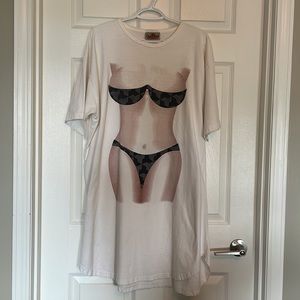 Vintage swim bikini cover up tee shirt